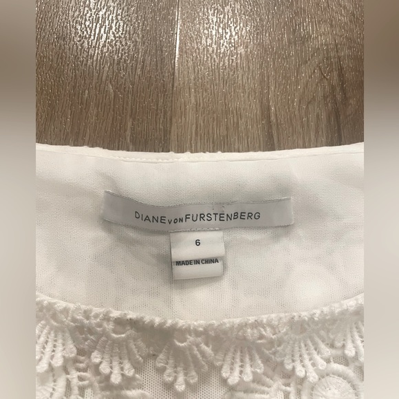 Diane Von Furstenberg Tavita Cosmic Lace Peplum Top - Picture 3 of 8